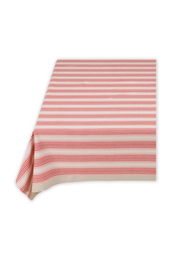 Blushing Birds Table Cloth Striped Red And Khaki Pip Studio The Official Website