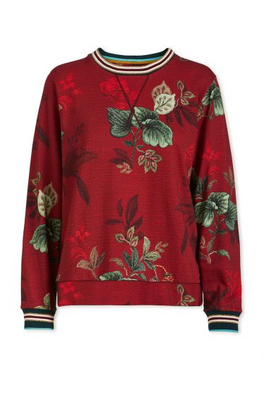 sweater-leafy-stitch-in-rot-mit-blumen-design