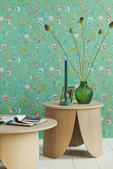 wallpaper-non-woven-vinyl-flowers-green-pip-studio-la-majorelle