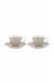 Blushing Birds Set of 2 Espresso Cups & Saucers Khaki