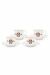 Love Birds Set/4 Cups & Saucers White