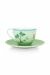 Jolie Cappuccino Cup & Saucer Green
