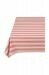 Blushing Birds Table Cloth Striped Red and Khaki
