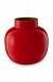 Runde Metall Vase Rot 25 cm