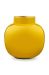 Round Metal Vase Yellow 25 cm