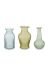 Set/3 Vases Glass Green S