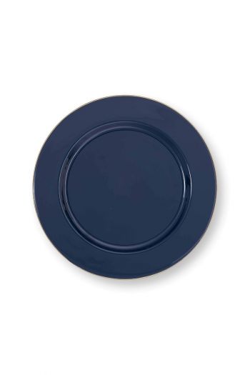 Pip-Studio-Plate-Metal-Dark-Blue-32cm