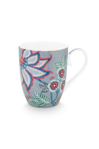 tasse-flower-festival-hellblau-blumenmuster-gross-pip-studio-350-ml