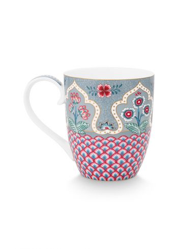 tasse-flower-festival-hellblau-scallop-print-XL-pip-studio-450-ml