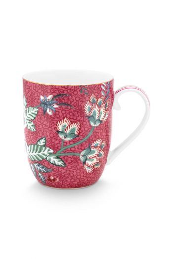 tasse-flower-festival-dunkel-rosa-blumenmuster-klein-pip-studio-145-ml