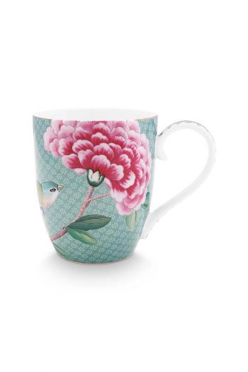 tasse-xl-blushing-birds-blau-450-ml-blumen-vögel-porzellan-pip-studio