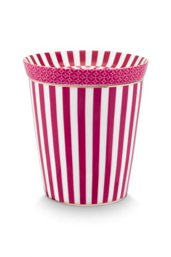 royal-stripes-set-2-tasse-teebeutelablage-dunkelrosa-230ml-porzellan-pip-studio