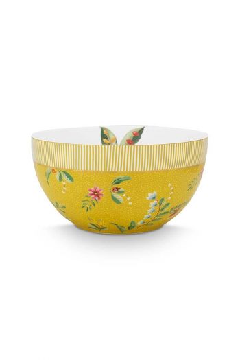 bowl-la-majorelle-yellow-18-cm-stripes-floral-porcelain-pip-studio