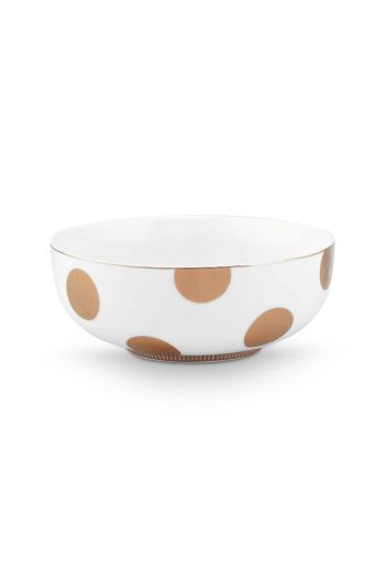 Pip-Studio-Bowl-Dot-Delight-White-Gold-15cm