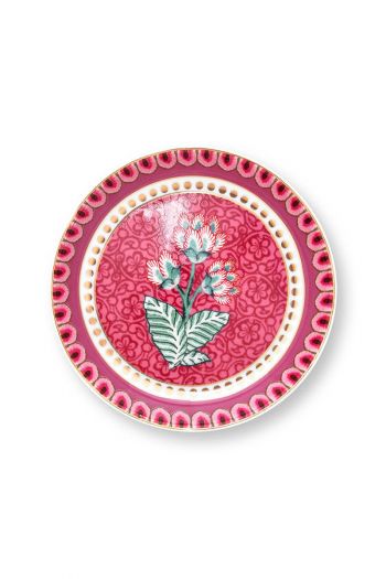 teebeutelablage-flower-festival-dunkel-rosa-blumenmuster-pip-studio-9-cm