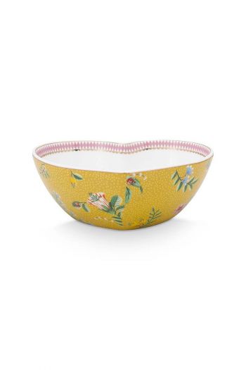 baking-dish-heart-la-majorelle-yellow-16x14.5x6-cm-floral-porcelain-pip-studio