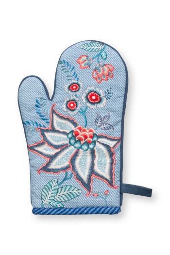 ofenhandschüh-flower-festival-blau-baumwolle-blumenmuster-pip-studio-29x15-cm