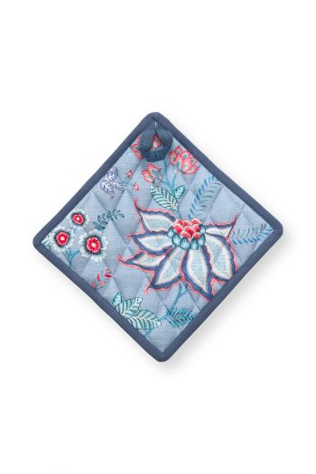 pot-holder-square-flower-festival-blue-cotton-floral-print-pip-studio-22x22-cm