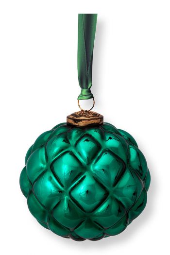 Christmas-ornament-glass-dark-green-pip-studio-12,5-cm