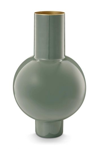 Pip-Studio-Vase-Metal-Medium-Mid-Green-24x40cm