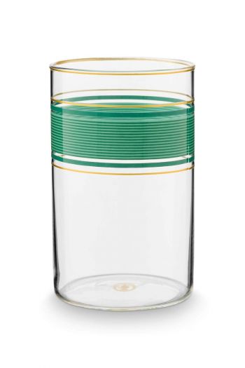 pip-chique-longdrinkglas-grun-360ml-streifen-pip-studio