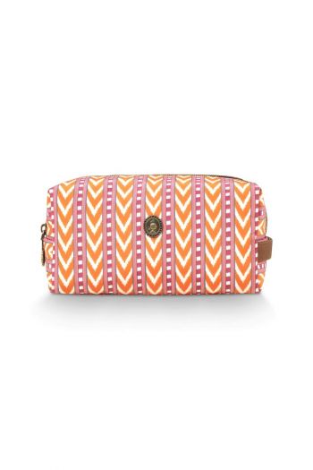 Pip-Studio-Coco-Necessaire-Mittel-Samba-Streifen-Orange