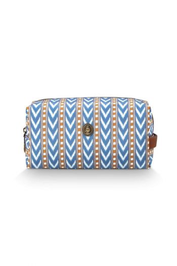 Pip-Studio-Coco-Cosmetic-Bag-Medium-Samba-Stripe-Blue