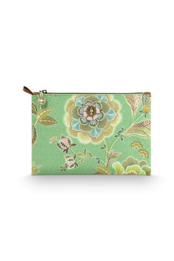 Pip-Studio-Charly-Cosmetic-Flat-Pouch-Medium-Matata-Green