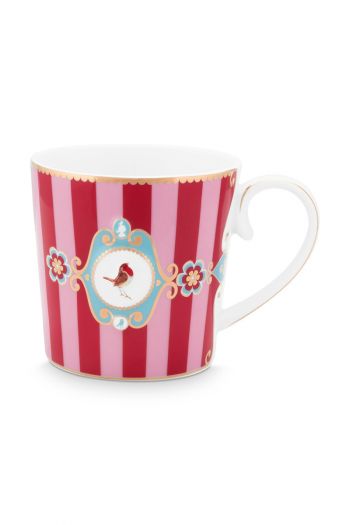 tasse-love-birds-gross-in-rot-und-rosa-mit-vogel-und-streifen