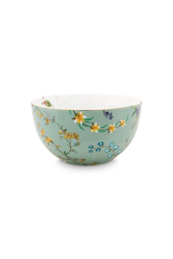 porcelain-bowl-jolie-flowers-blue-12-cm-6/36-yellow-purple-pip-studio-51.003.168