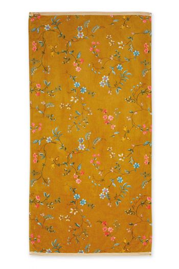 Bath-towel-xl-floral-yellow-70x140-les-fleurs-pip-studio-cotton-terry-velour