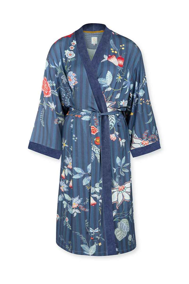 Kimono Flower Festival Big Dark Blue ...