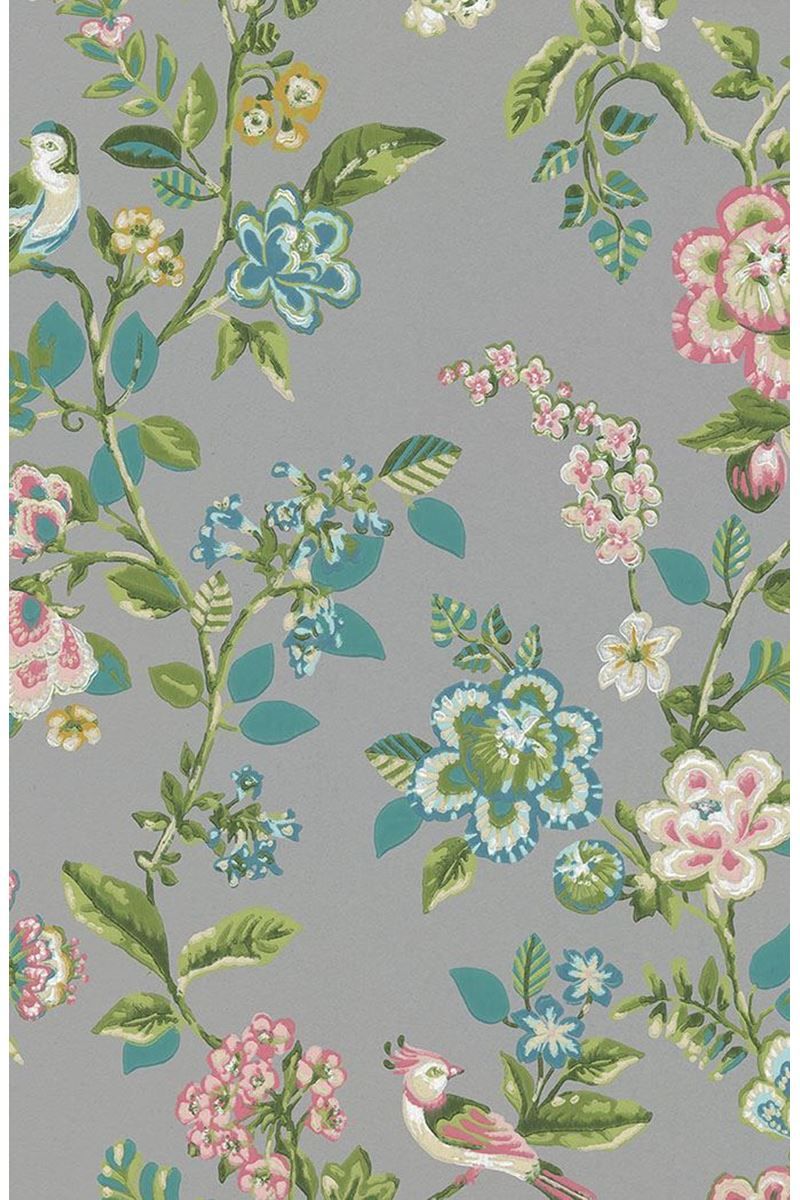 Botanical Print wallpaper grey | Pip Studio the Official website