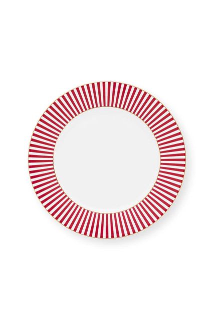 bord-royal-stripes-donker-roze-17-cm-porselein-pip-studio