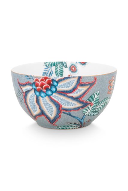 bowl-flower-festival-light-blue-floral-print-pip-studio-15-cm