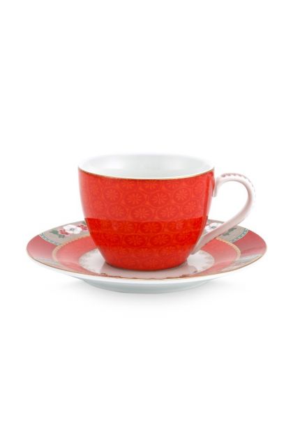 espresso-cup-&-saucer-red-botanical-print-blushing-birds-pip-studio-280-ml