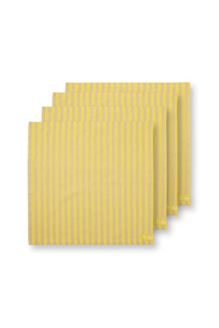 set-4-napkins-stripes-yellow-40x40cm-khaki-striped-cotton-pip-studio