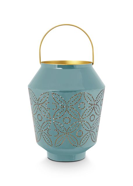 Opalhouse 3" Mini Ceramic Tea Light Outdoor Lantern Turquoise. New