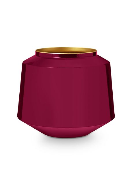 vaas-metaal-donker-roze-pip-studio-woon-accessoires-23x26-cm