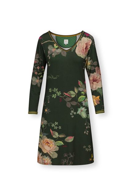 nightdress-long-sleeve-danai-dark-green-pip-studio-tokyo-bouquet-print-xs-s-m-l-xl-xxl