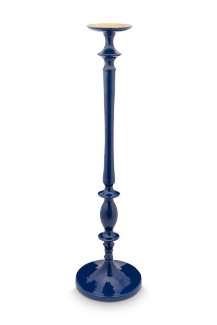 porzellan-Kerzenhalter-blau-weiss-royal-stripes-collection-pip-studio-95-cm
