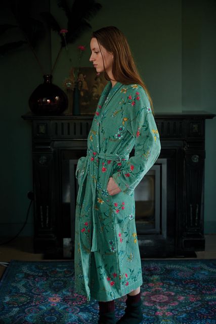 bathrobe-floral-print-green-pip-studio-les-fleurs-cotton