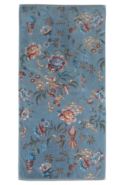 grote-handdoek-secret-garden-blauw-70x140cm-bloemen-katoen-pip-studio