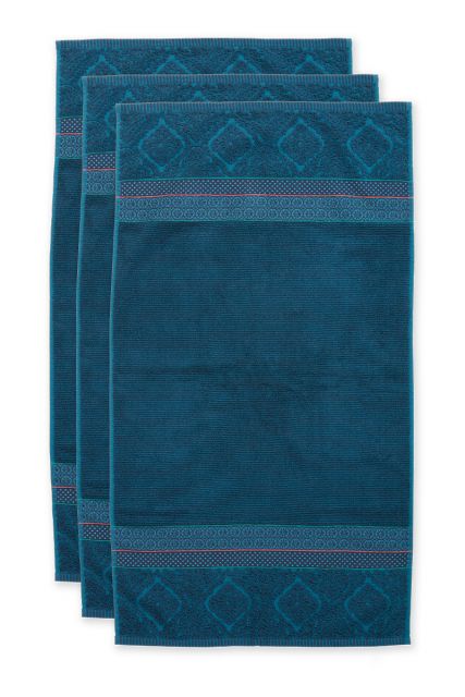 Towel-set/3-dark-blue-55x100-pip-studio-soft-zellige-cotton