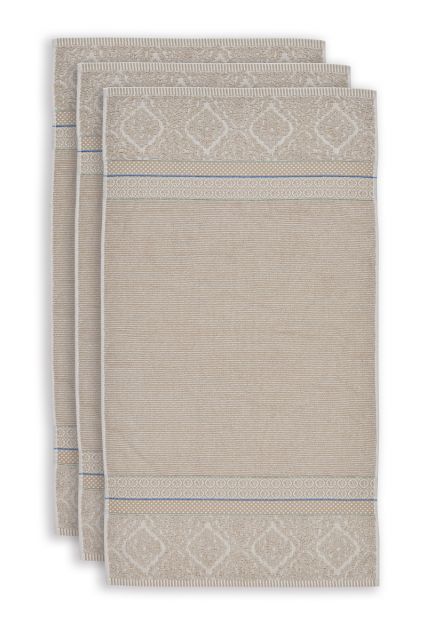 Handdoek-set/3-khaki-55x100-soft-zellige-katoen