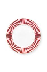 plate-royal-stripes-dark-pink-21-cm-porcelain-pip-studio