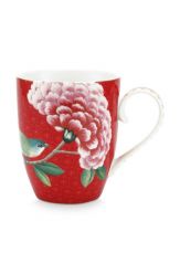 mok-groot-rood-bloemen-print-blushing-birds-pip-studio-350-ml