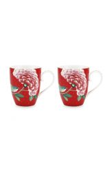 mokken-groot-set-van-2-rood-bloemen-print-blushing-birds-pip-studio-350-ml