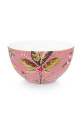 bowl-la-majorelle-pink-round-botanical-print-pip-studio-15-cm