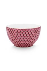 bowl-flower-festival-dark-pink-details-floral-print-pip-studio-9,5-cm